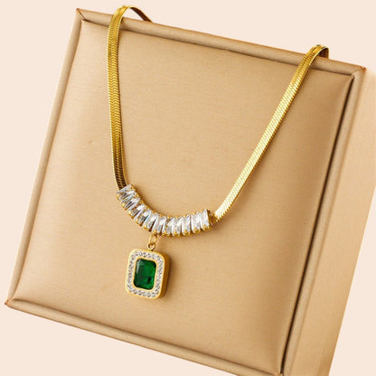 Emerald Luxe Necklace & Bracelet Set