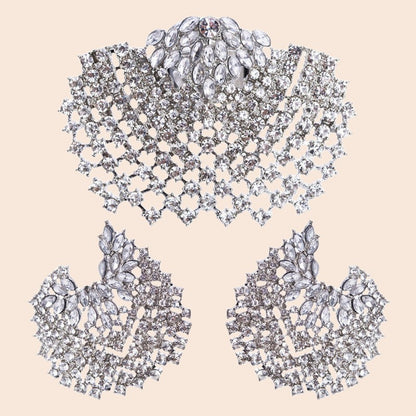 Crystal Cascade Statement Jewelry Set – Luxe Evening Glamour
