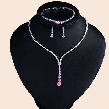 Paris Blush Crystal Jewelry Set