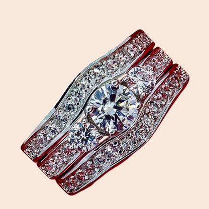 Radiant Promise Couple Ring Set – Timeless Love Edition