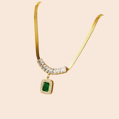 Emerald Luxe Necklace & Bracelet Set