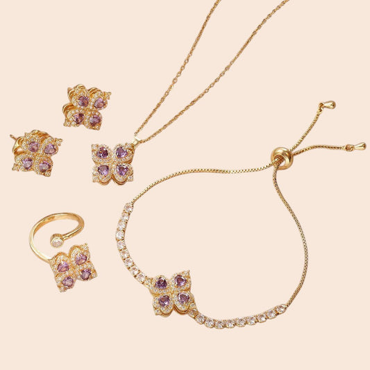 Lavender Bloom Jewelry Set