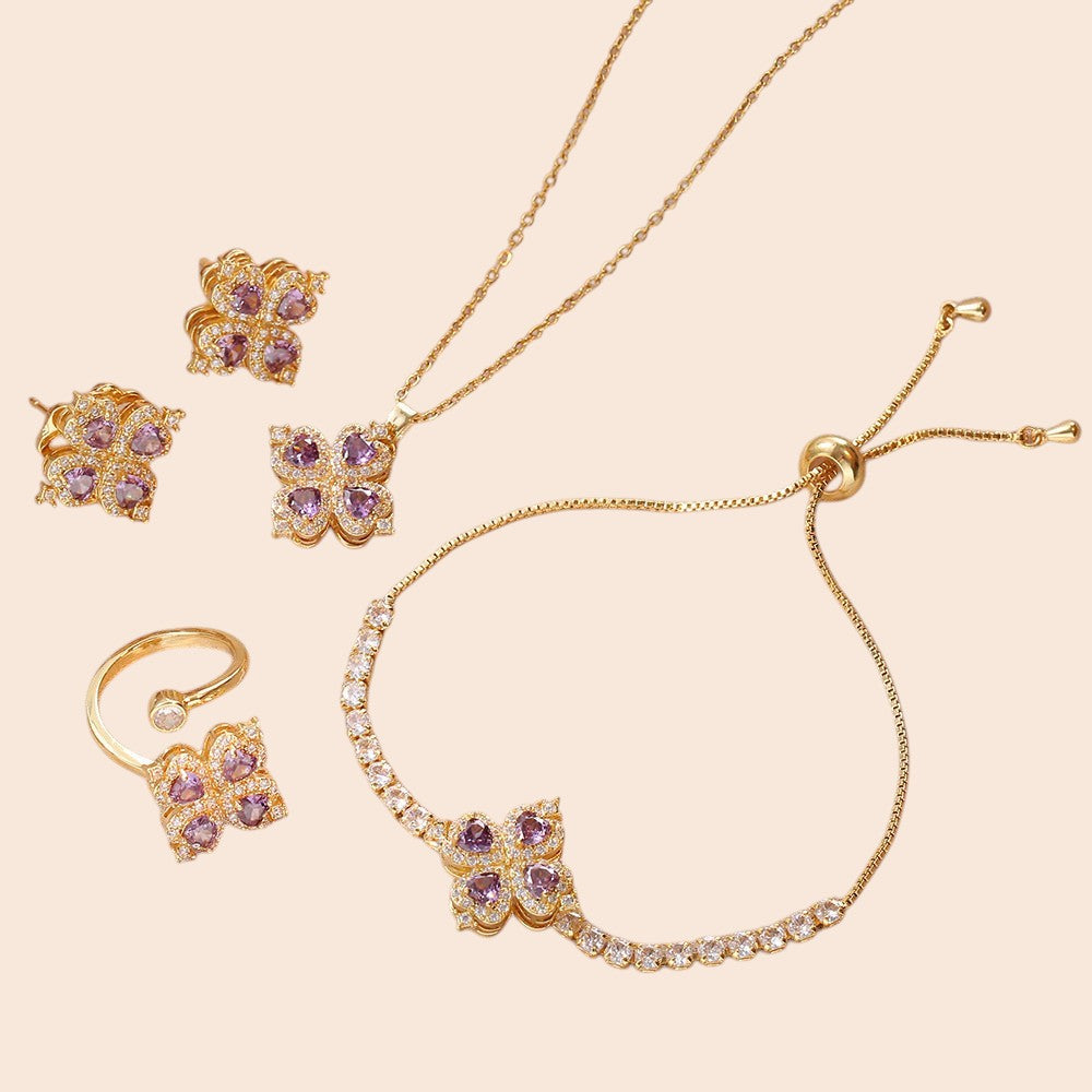 Lavender Bloom Jewelry Set