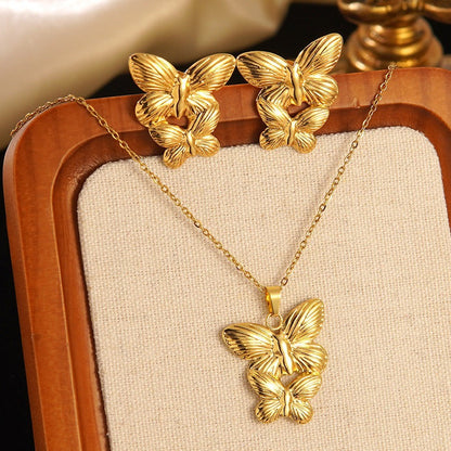 Luxury Gold Floral Jewelry Set Collection