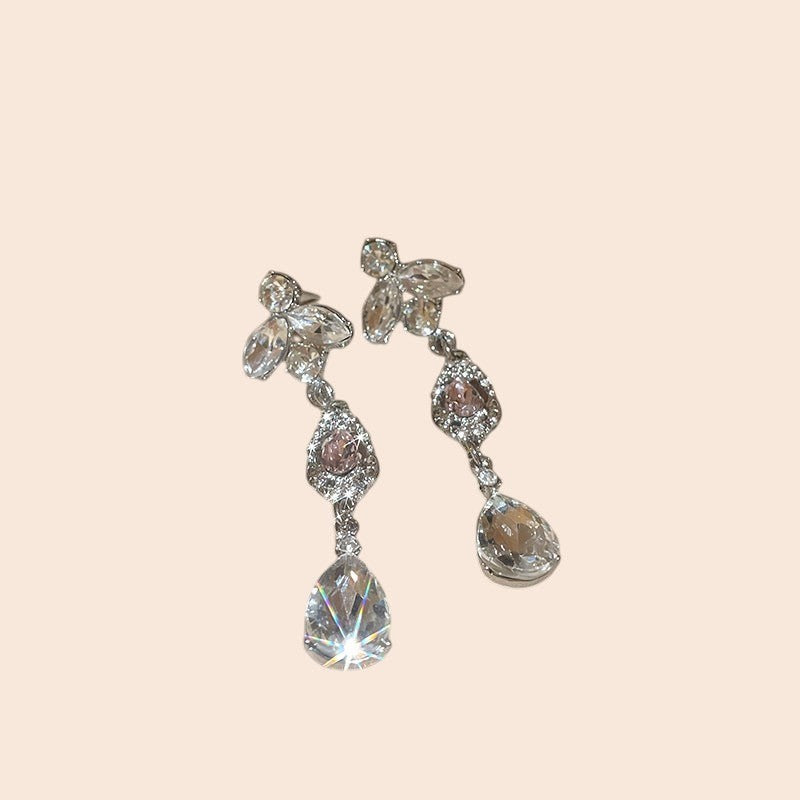 Diamond Crystal Drop Jewelry Set – Luxe Evening Glamour