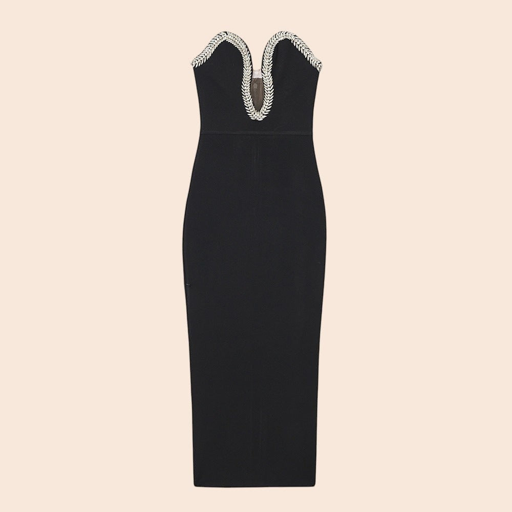 Midnight Diamond Contour Gown