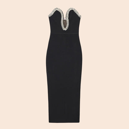 Midnight Diamond Contour Gown