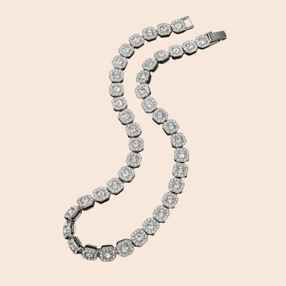 Full-Blown Diamond Ice Sugar Chain Necklace