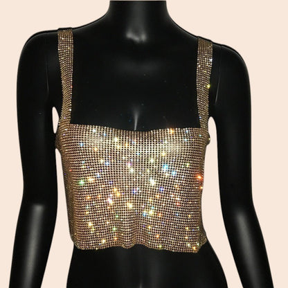 Bling Rhinestone Crop Top
