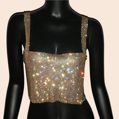 Bling Rhinestone Crop Top