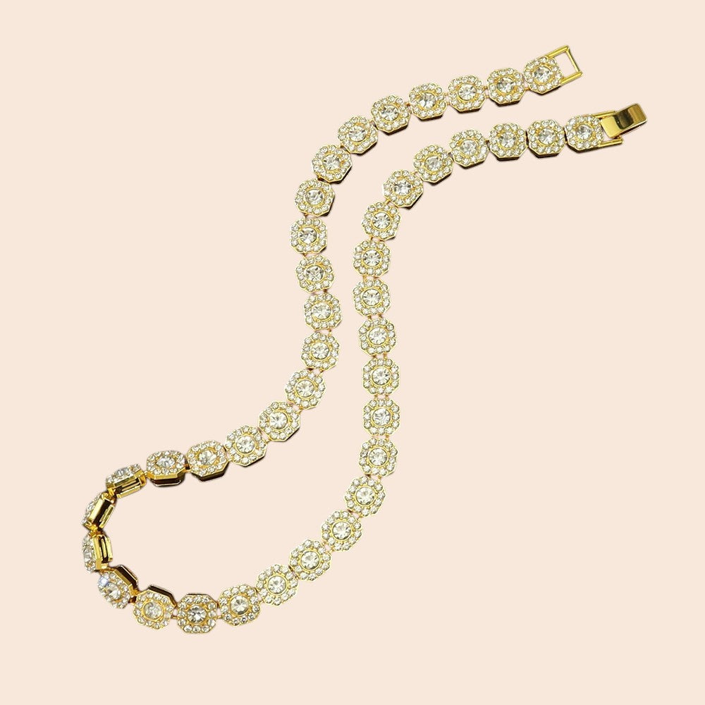Full-Blown Diamond Ice Sugar Chain Necklace