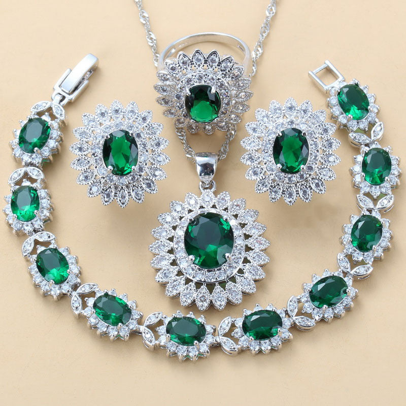 Midnight Sapphire Crystal Jewelry Set
