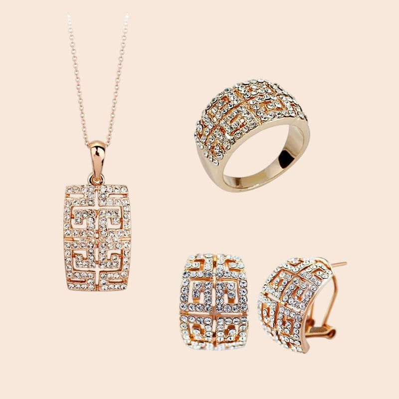 Radiant Crystal Luxe Jewelry Set – Timeless Glamour