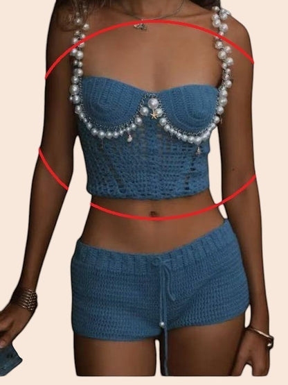 Pearl Crochet Beachwear Set