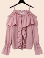 Strap Chic Ruffle Off-Shoulder Blouse