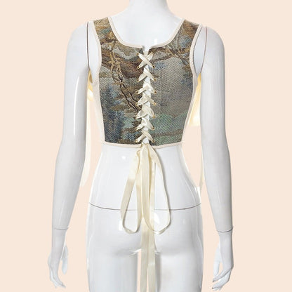 Vintage Portrait Corset Top