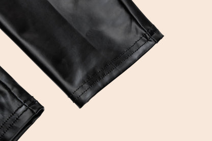 Faux Leather Sculpt Jumpsuit