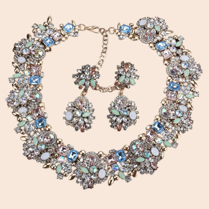Vintage Luxe Crystal Jewelry Set – Regal Statement Glam