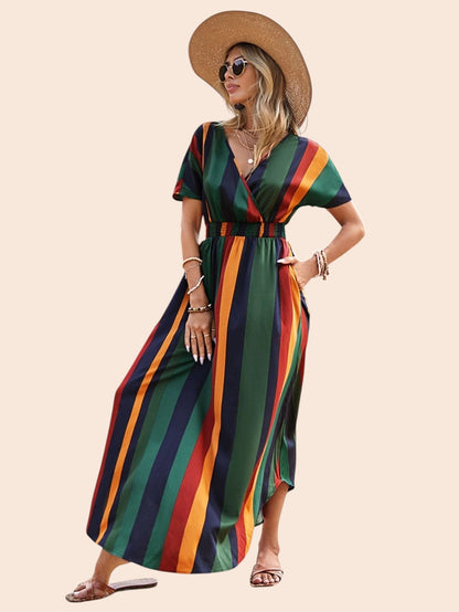 Sunset Stripe Maxi Dress