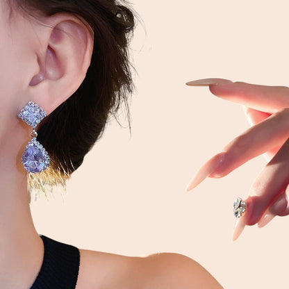 Luxury Zircon Teardrop Jewelry Set