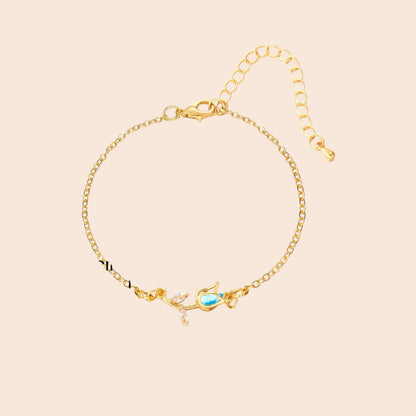 Elegant Tulip Crystal Necklace & Bracelet Set