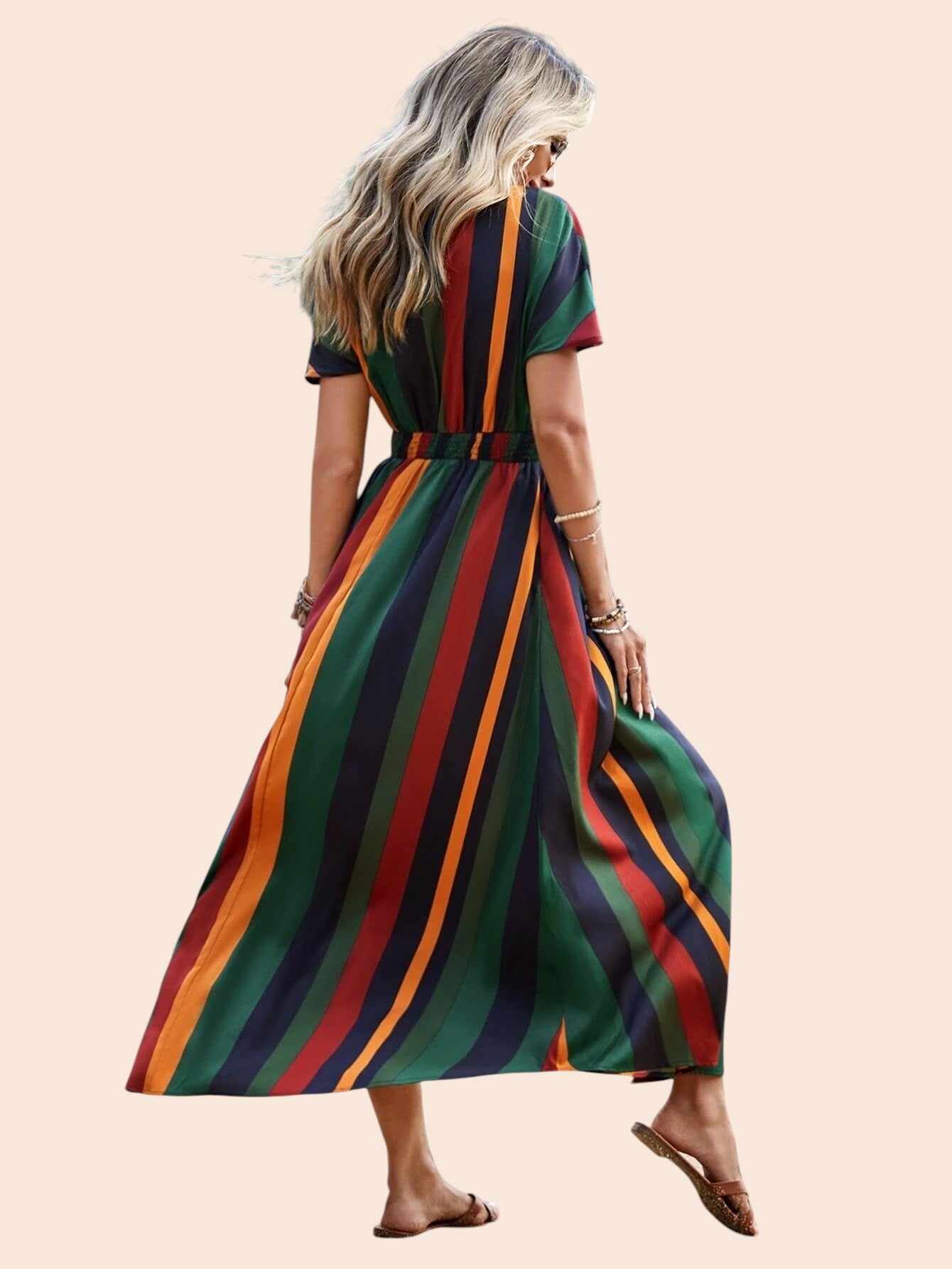Sunset Stripe Maxi Dress