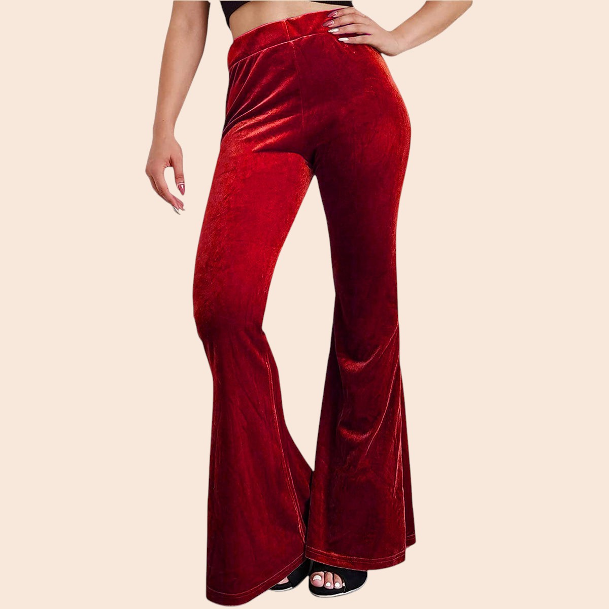 Velvet Flare Pants – Luxe Retro Glam