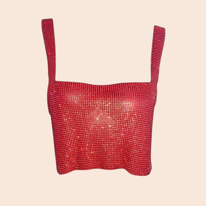 Bling Rhinestone Crop Top