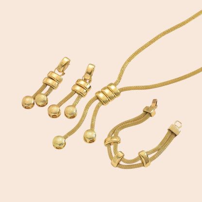 18K Gold Luxe Jewelry Set – Modern Minimal Elegance