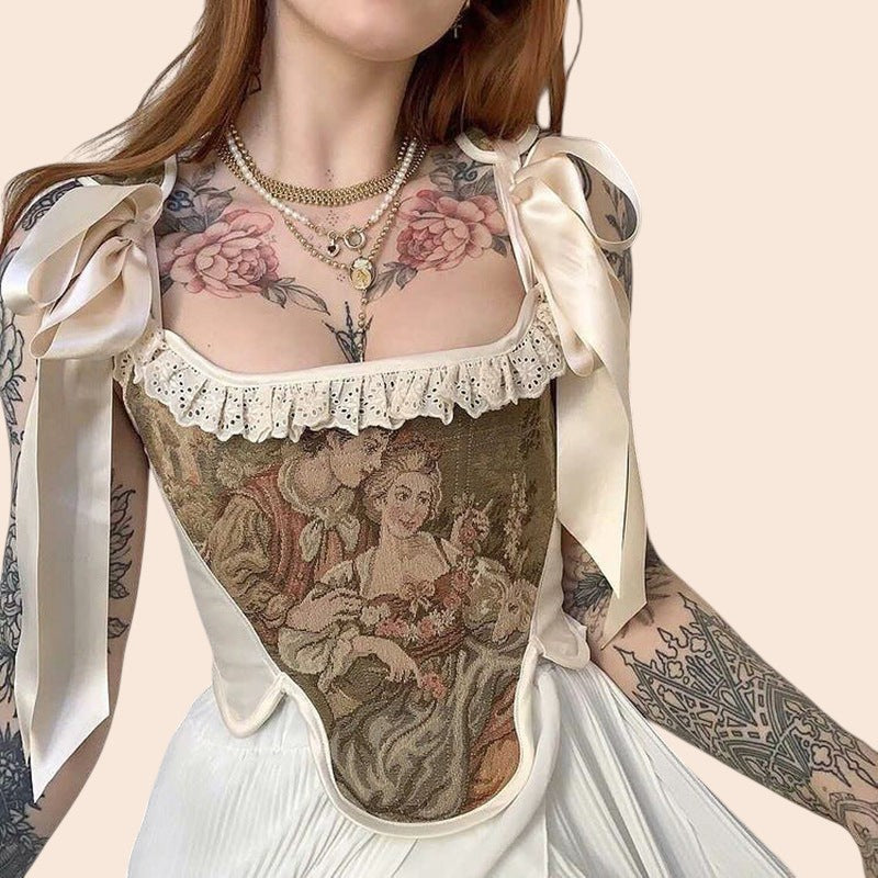 Vintage Portrait Corset Top
