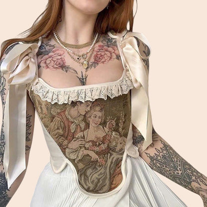 Vintage Portrait Corset Top
