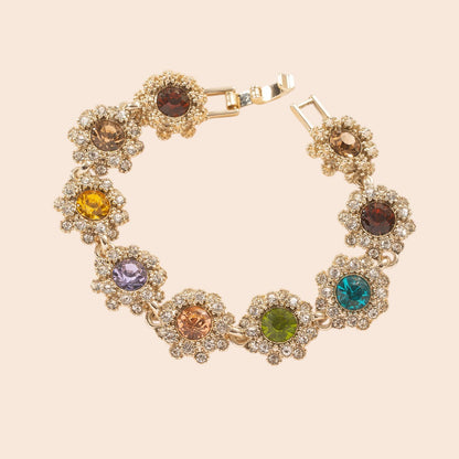 Vintage Floral Crystal Jewelry Set