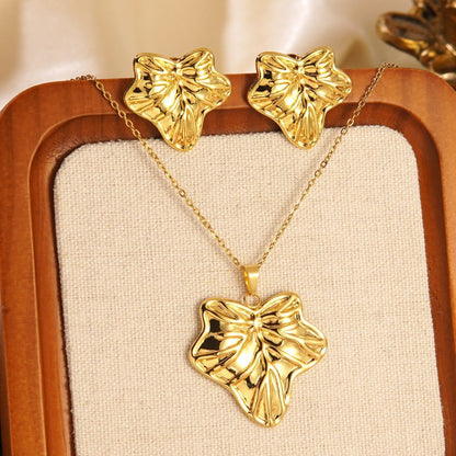Luxury Gold Floral Jewelry Set Collection