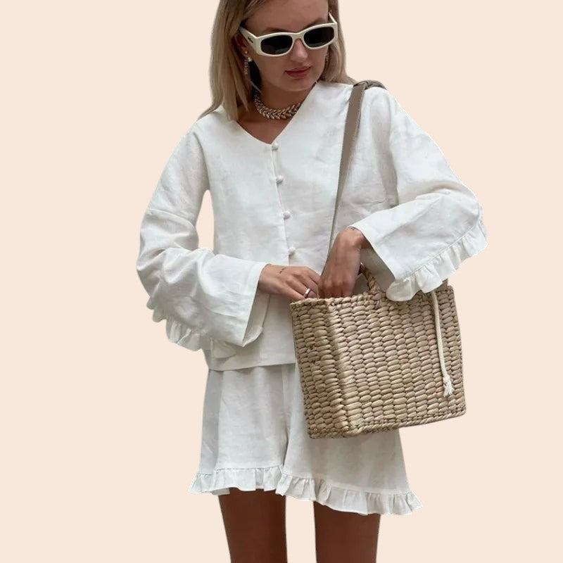 Ruffle Cotton Lounge Set
