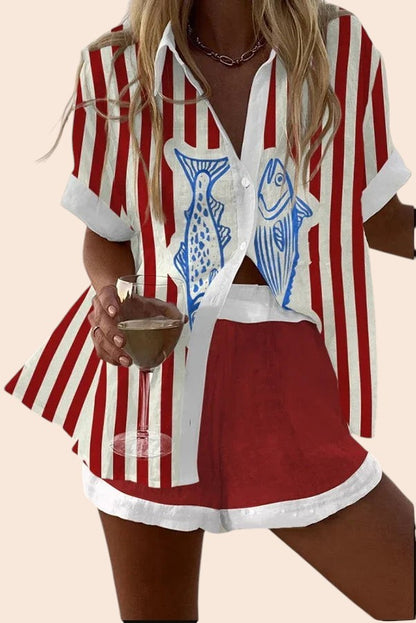 Retro Print Shorts Set – Summer Statement Collection