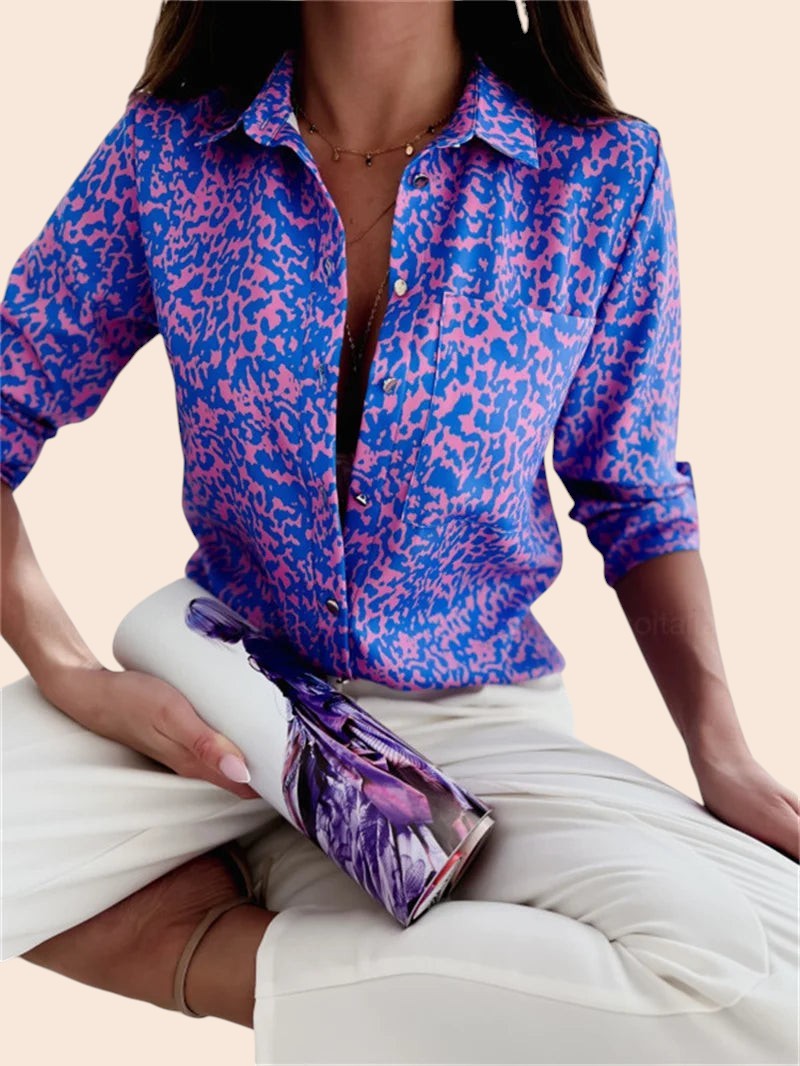 Classic Printed Satin Blouse – Chic Everyday Elegance
