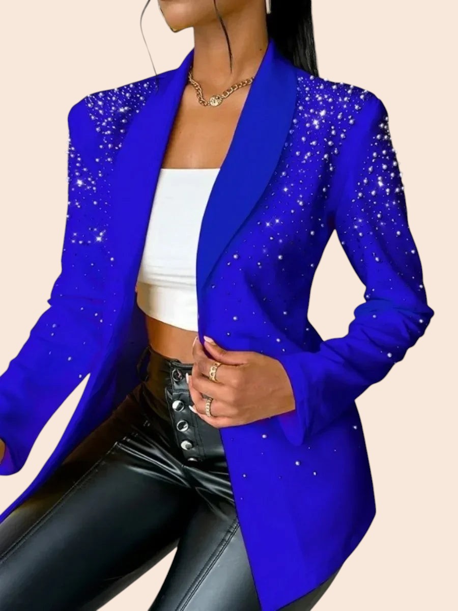 Rhinestone Embellished Tailored Blazer