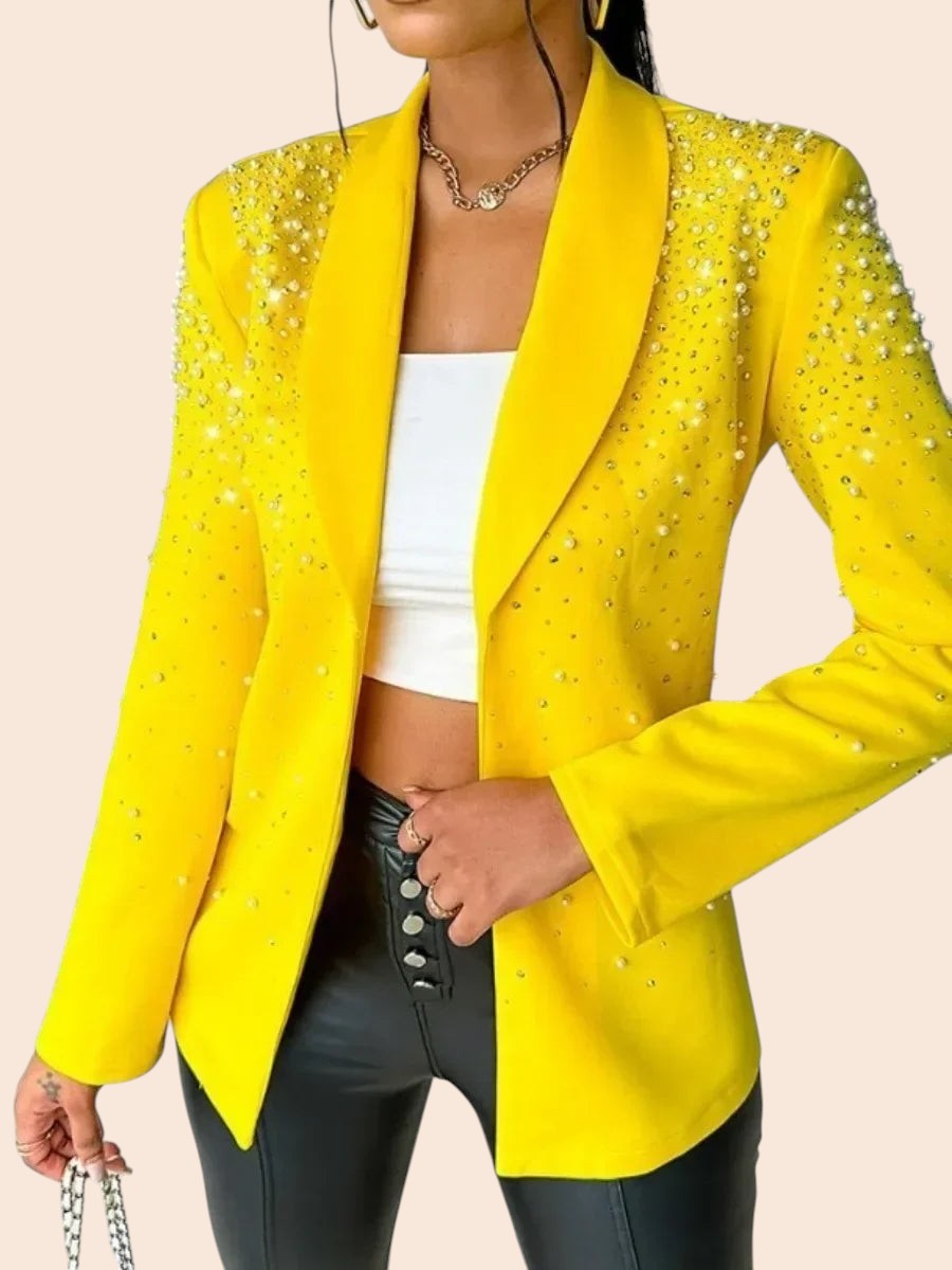 Rhinestone Embellished Tailored Blazer