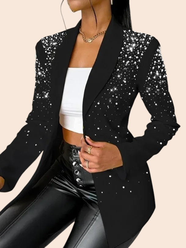 Rhinestone Embellished Tailored Blazer