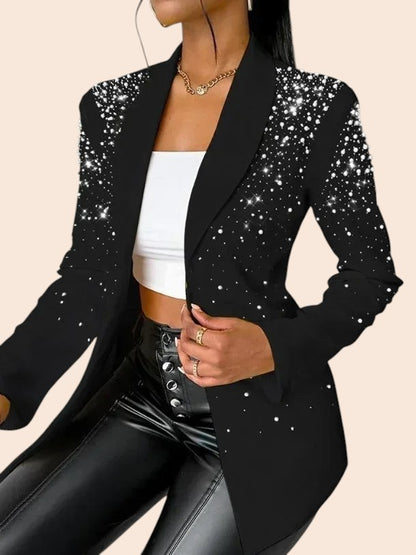 Rhinestone Embellished Tailored Blazer