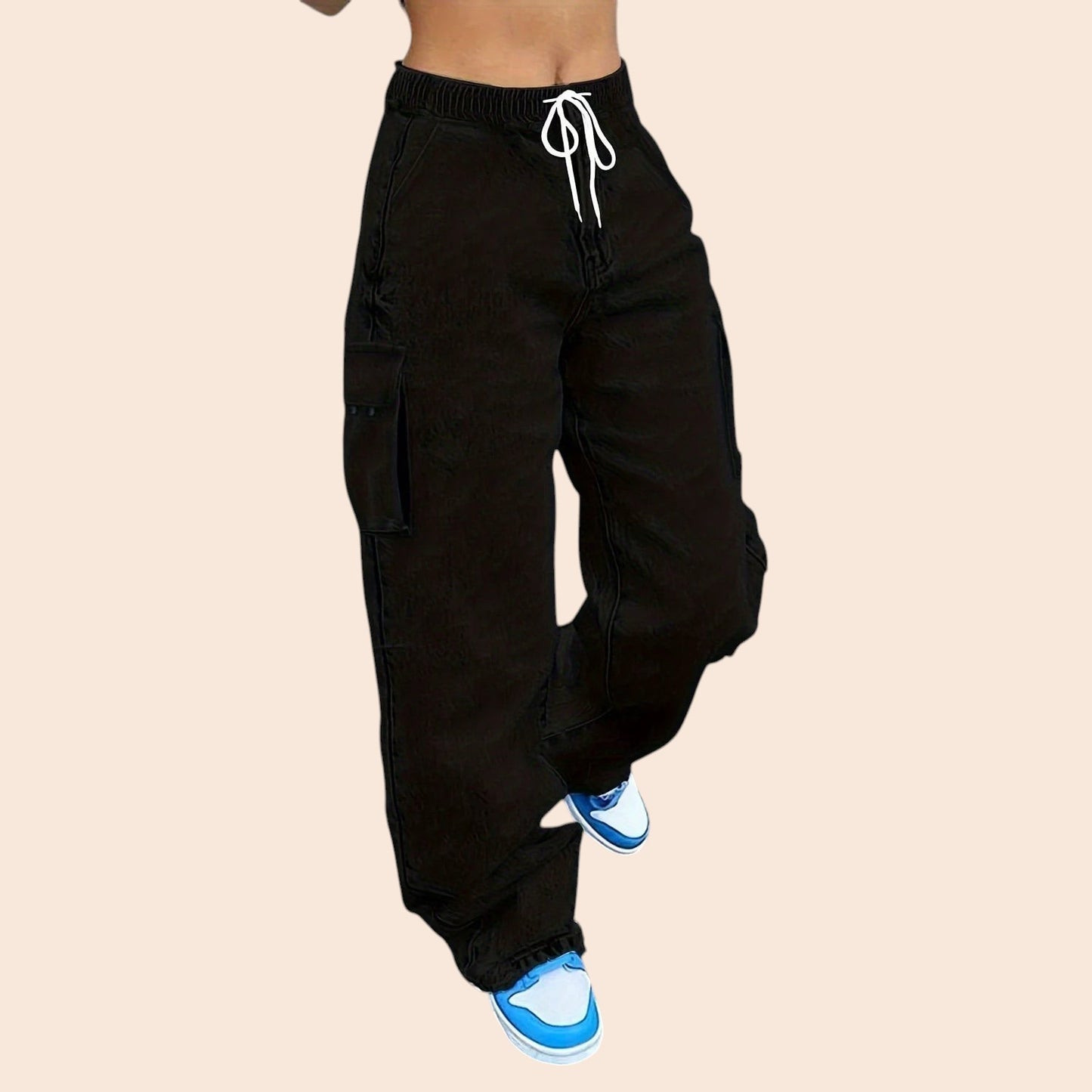 Relaxed Cargo Denim Jeans – Street Luxe Edition