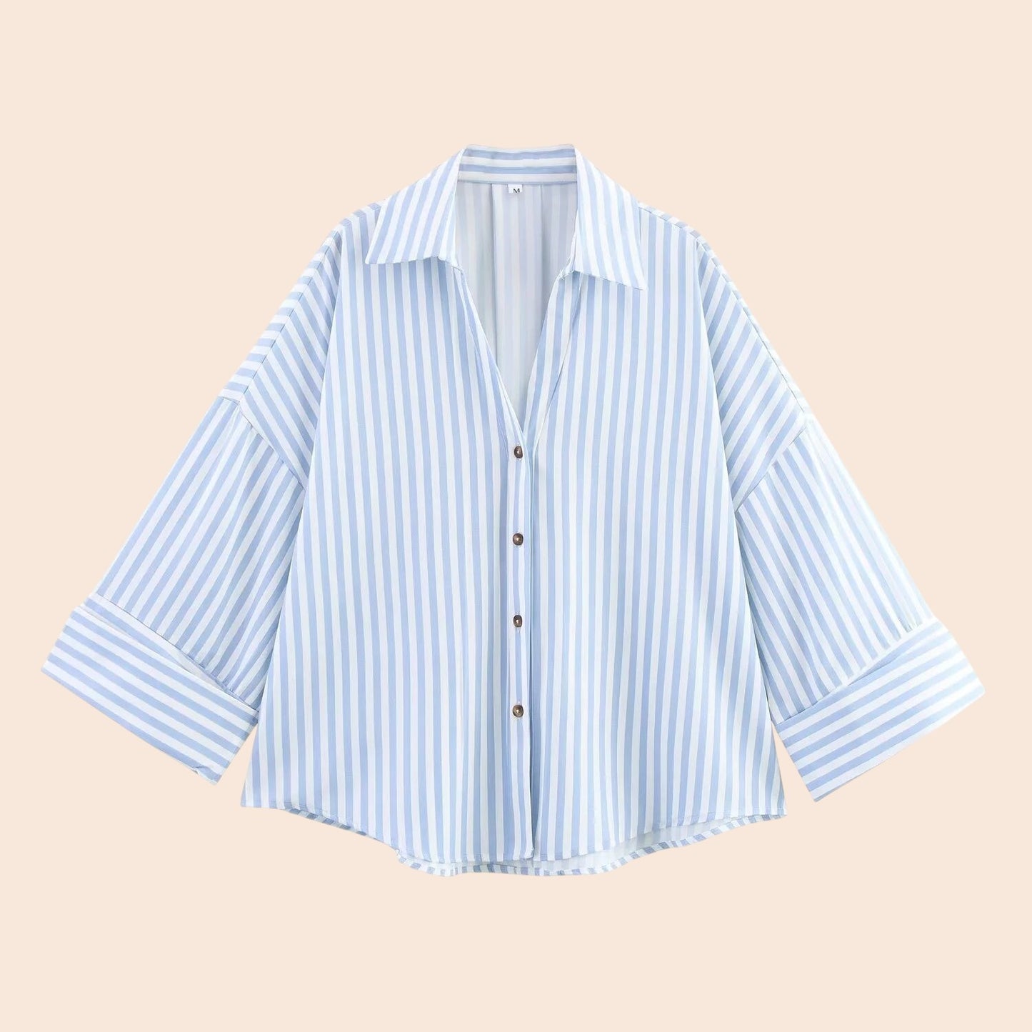 Vintage Striped Blouse – Classic Collar Edition