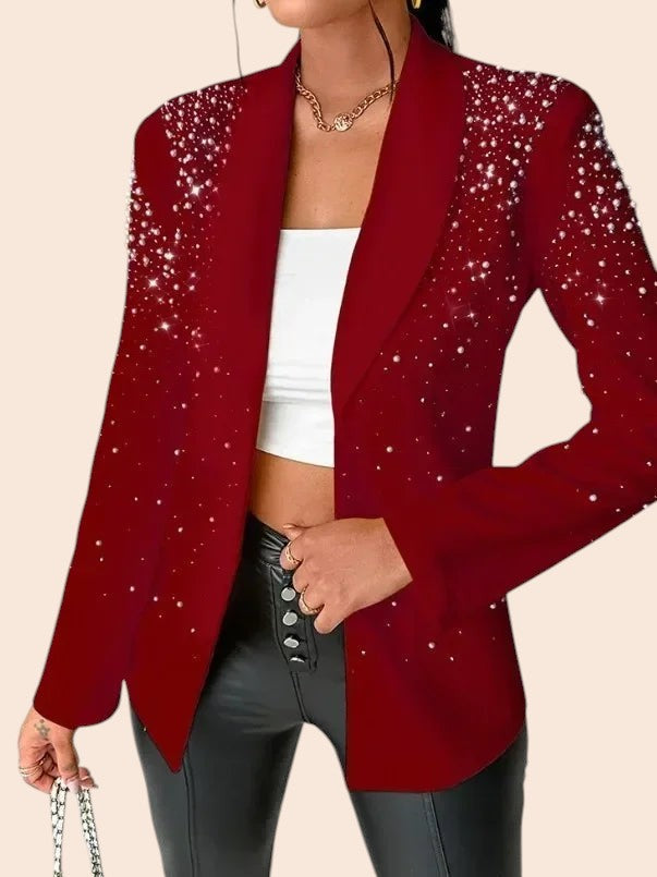 Rhinestone Embellished Tailored Blazer