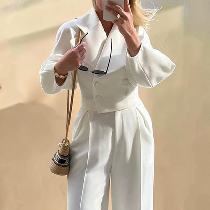 Tailored Blazer & Pant Set – Effortless Chic
