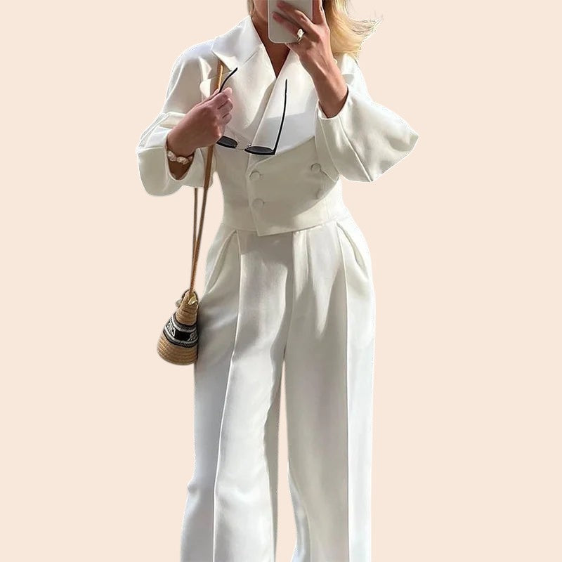 Tailored Blazer & Pant Set – Effortless Chic