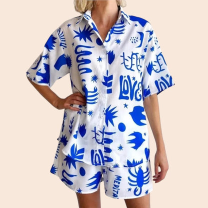 Retro Print Shorts Set – Summer Statement Collection