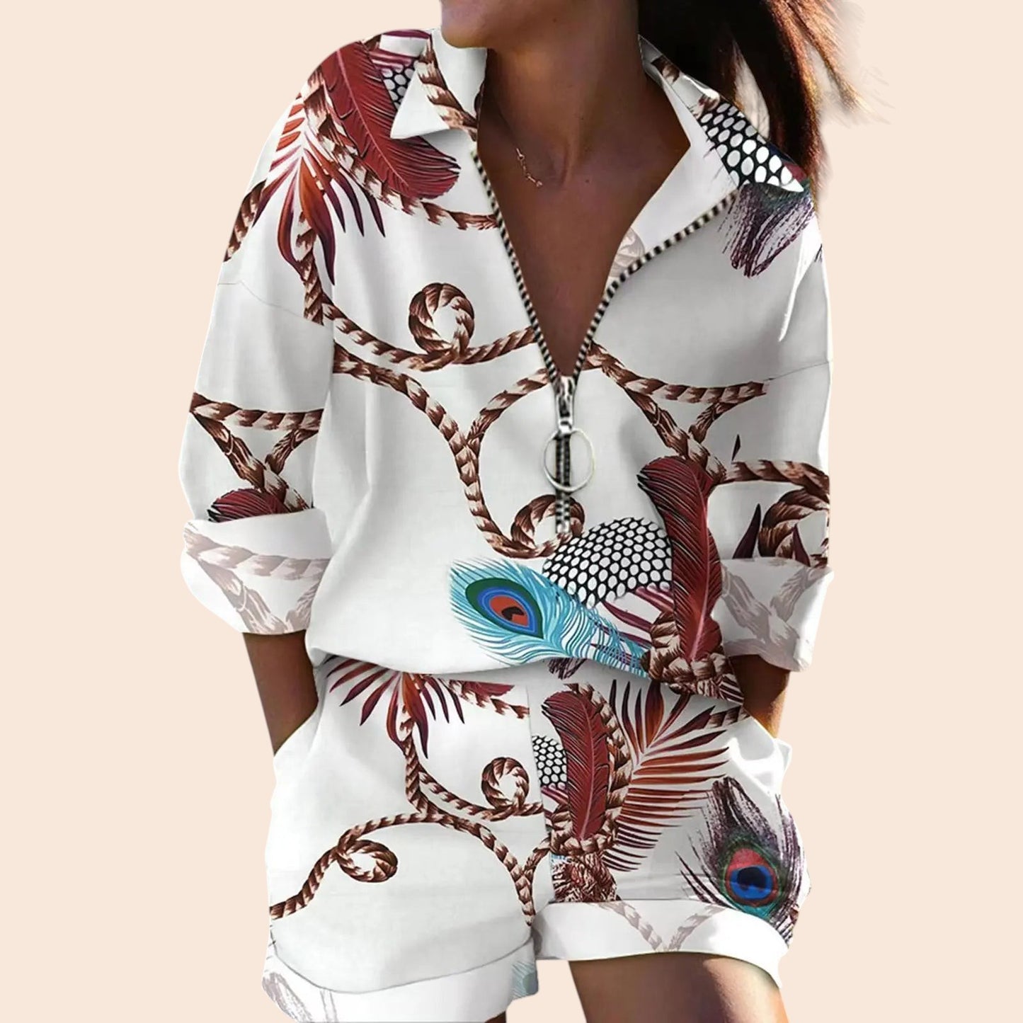 Relaxed Zip-Up Lounge Set
