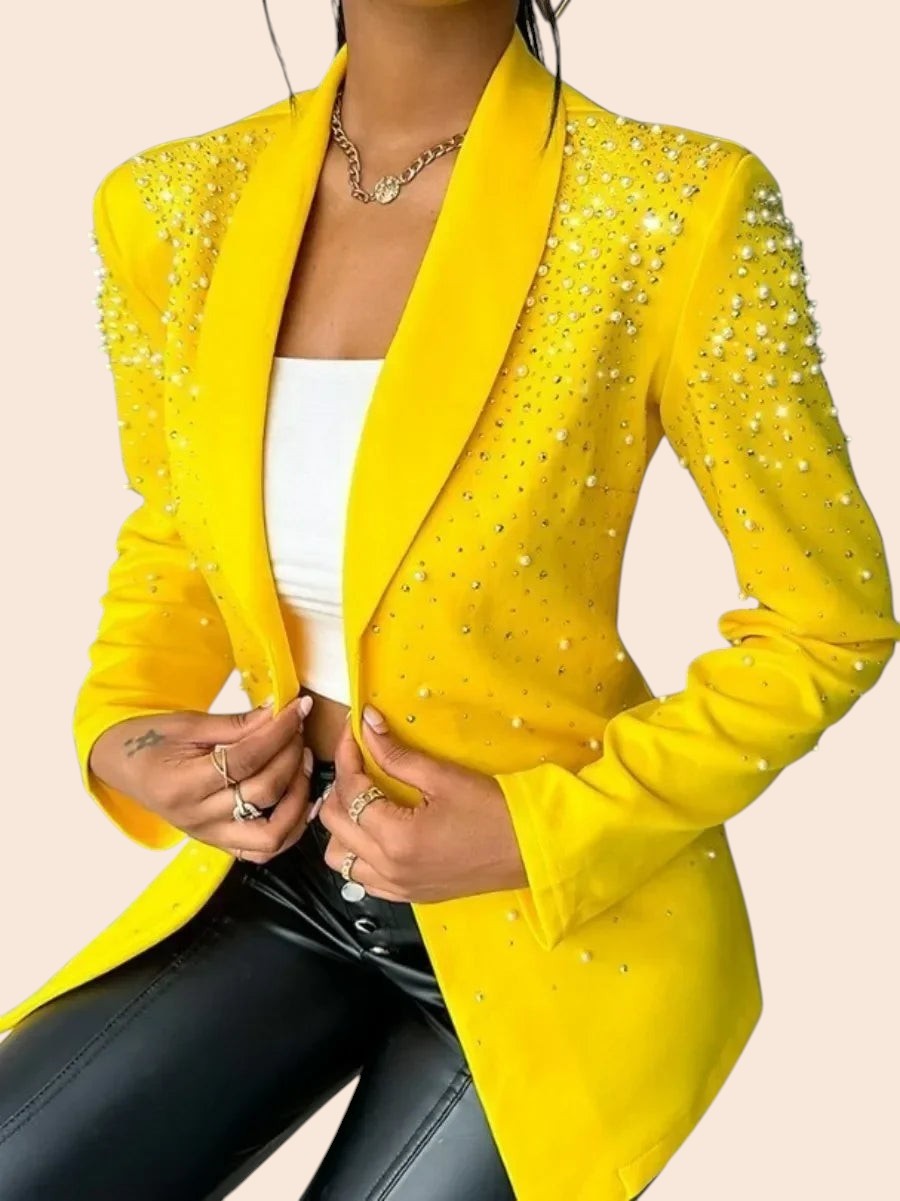 Rhinestone Embellished Tailored Blazer