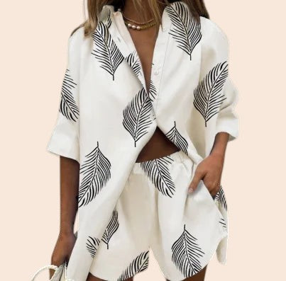 Retro Print Shorts Set – Summer Statement Collection