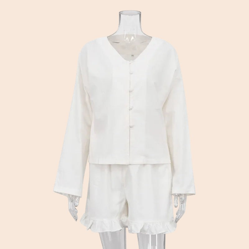 Ruffle Cotton Lounge Set